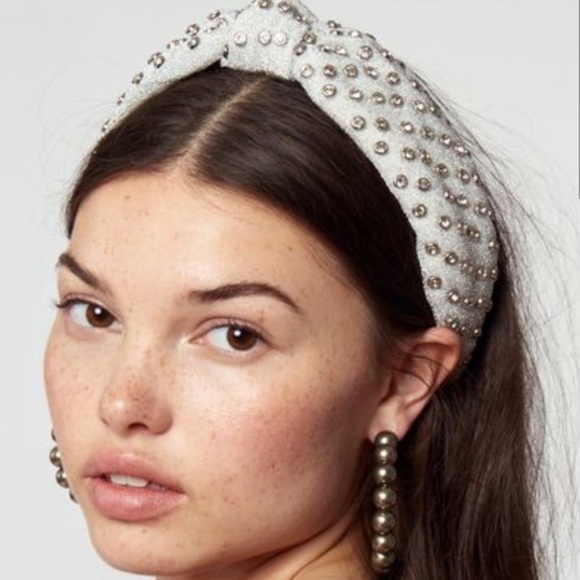 Lele Sadoughi Silver Crystal Studded Headband - Picture 7 of 7